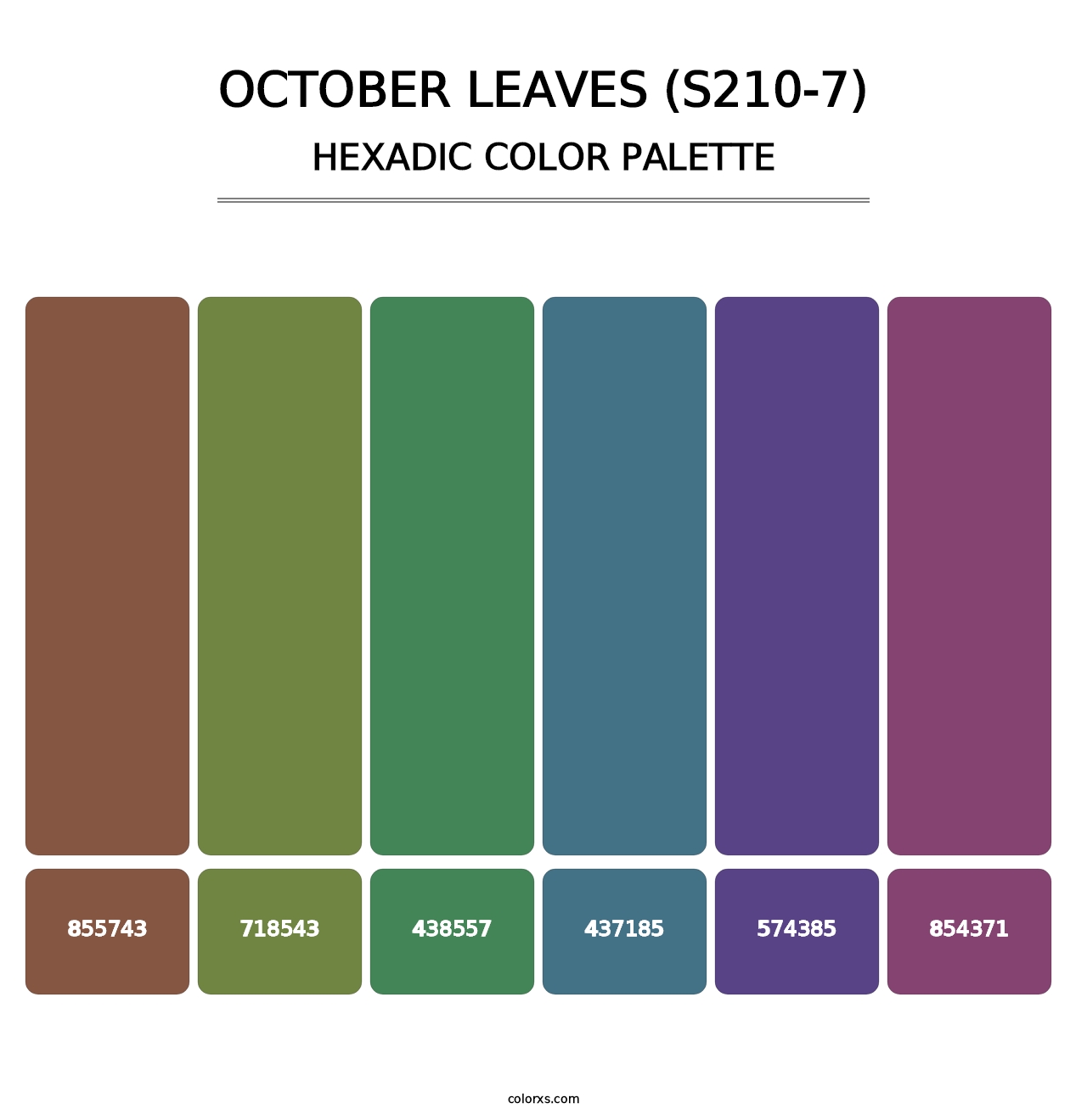 October Leaves (S210-7) - Hexadic Color Palette