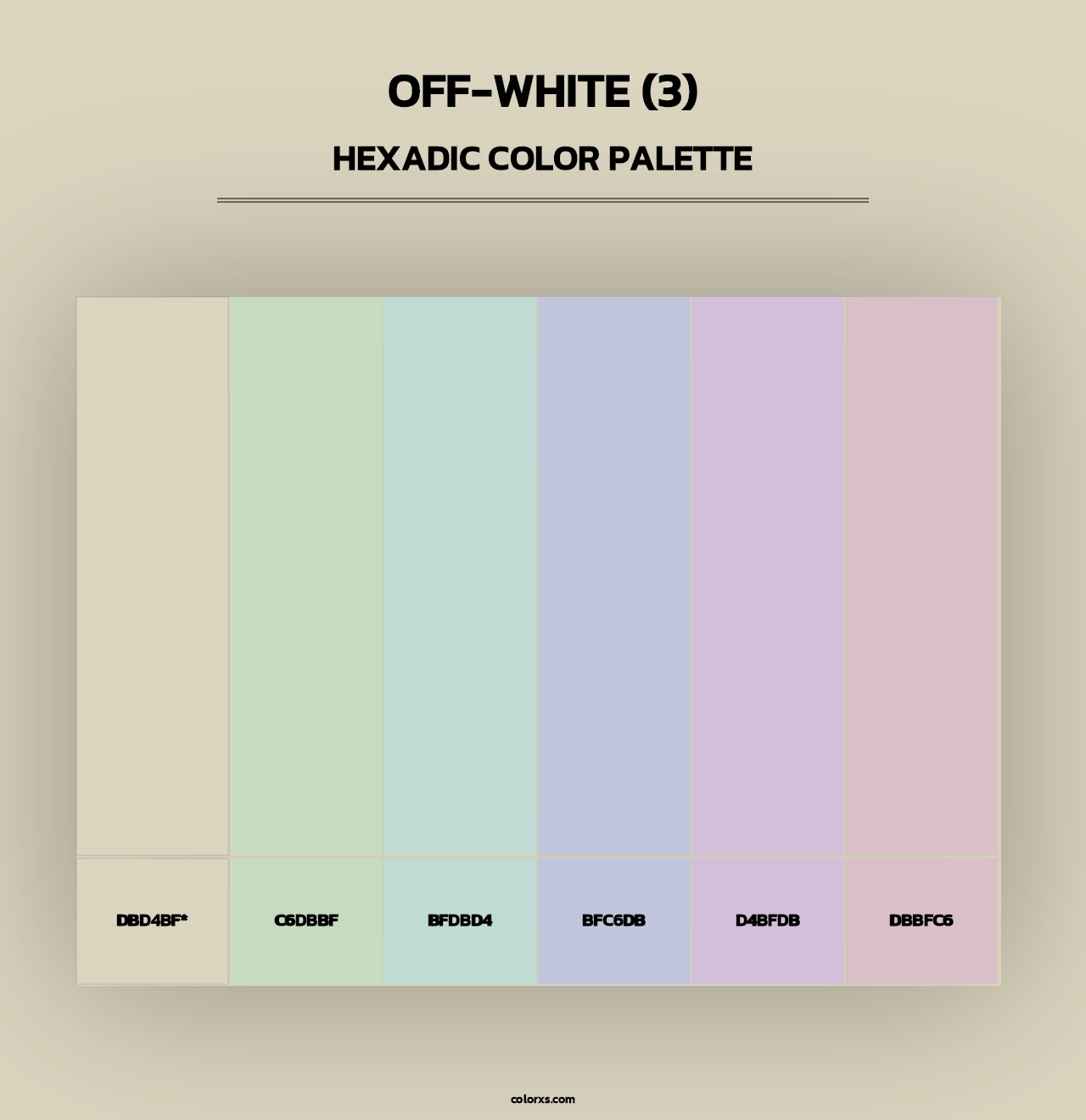 Off-White (3) - Hexadic Color Palette