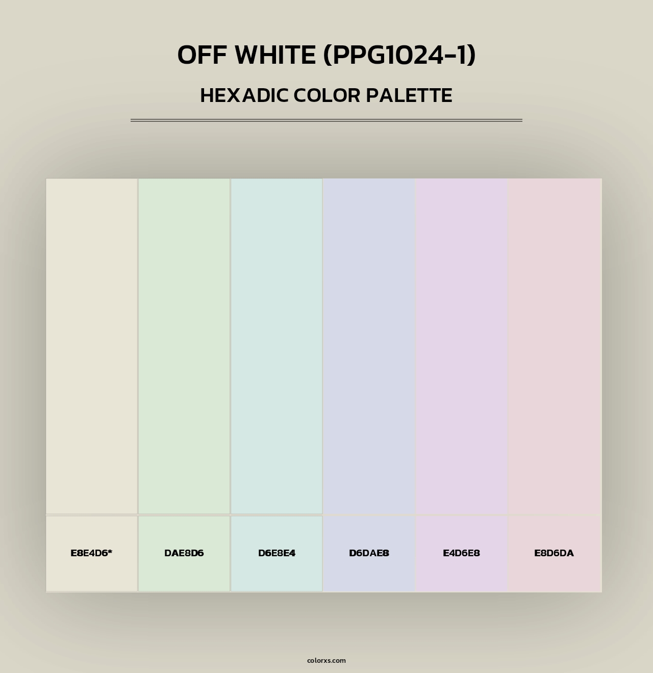 Off White (PPG1024-1) - Hexadic Color Palette