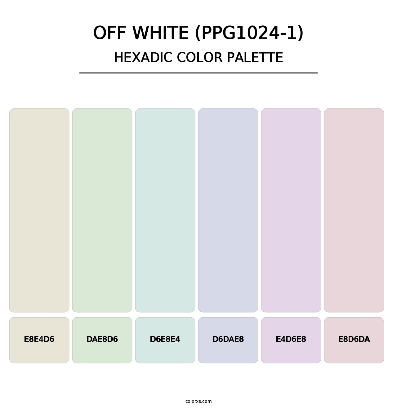 Off White (PPG1024-1) - Hexadic Color Palette