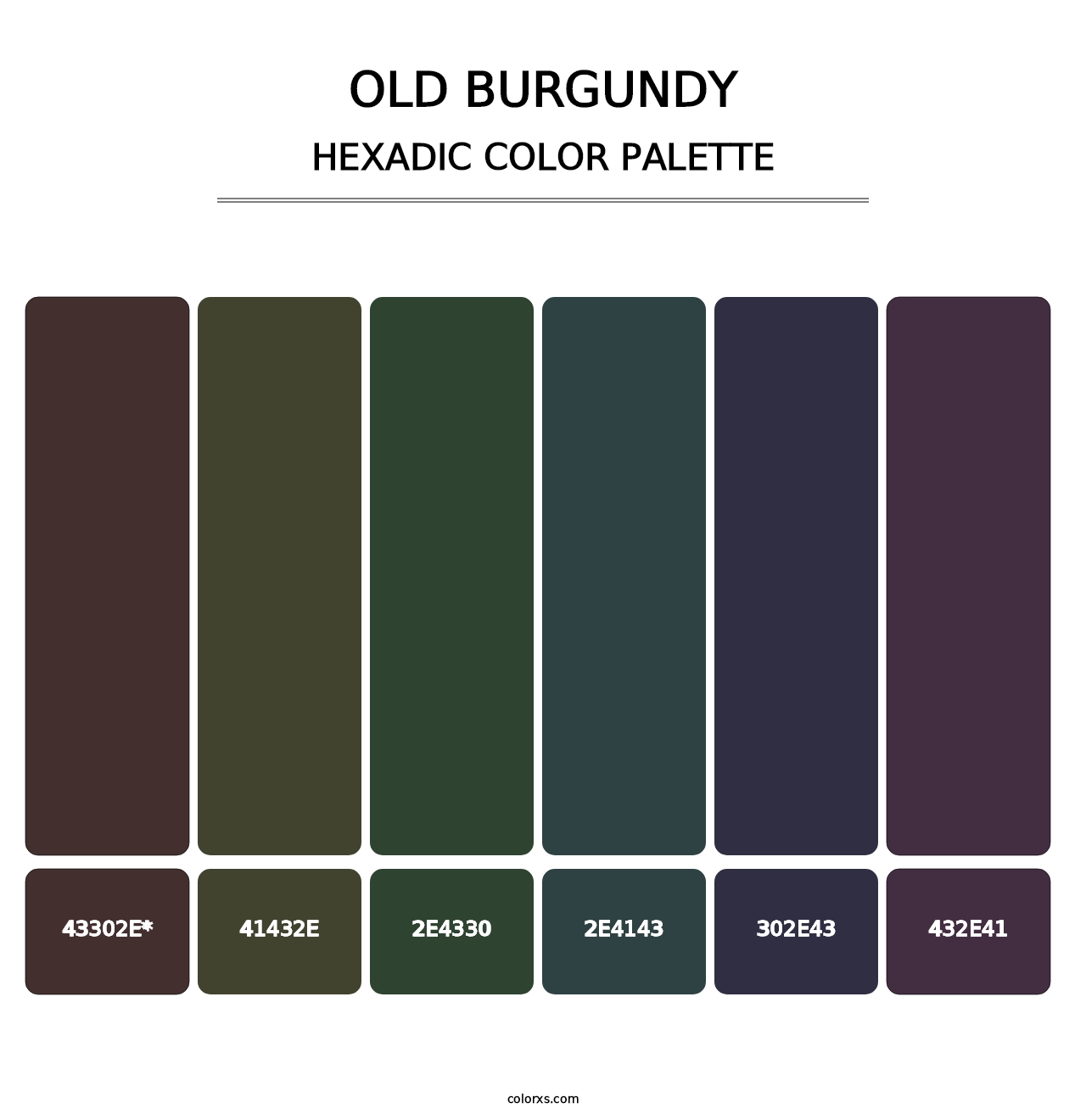 Old Burgundy - Hexadic Color Palette