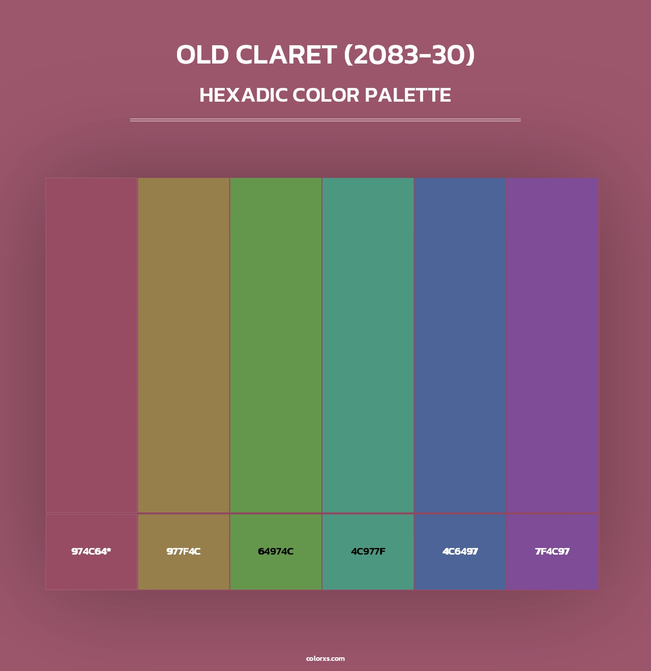 Old Claret (2083-30) - Hexadic Color Palette