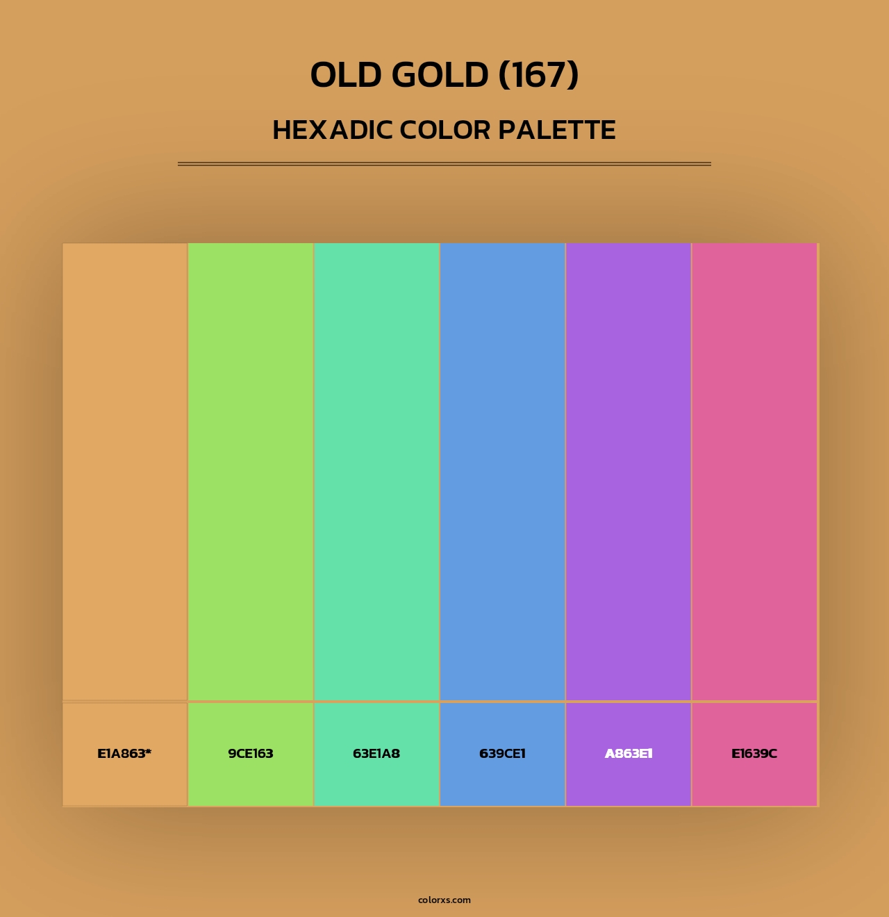 Old Gold (167) - Hexadic Color Palette