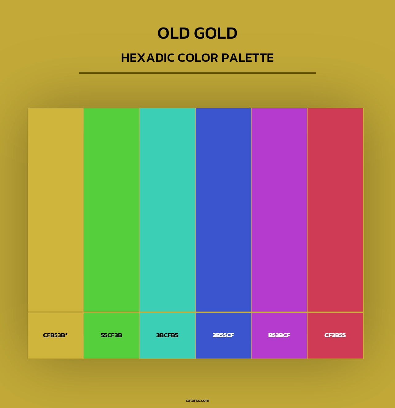 Old Gold - Hexadic Color Palette