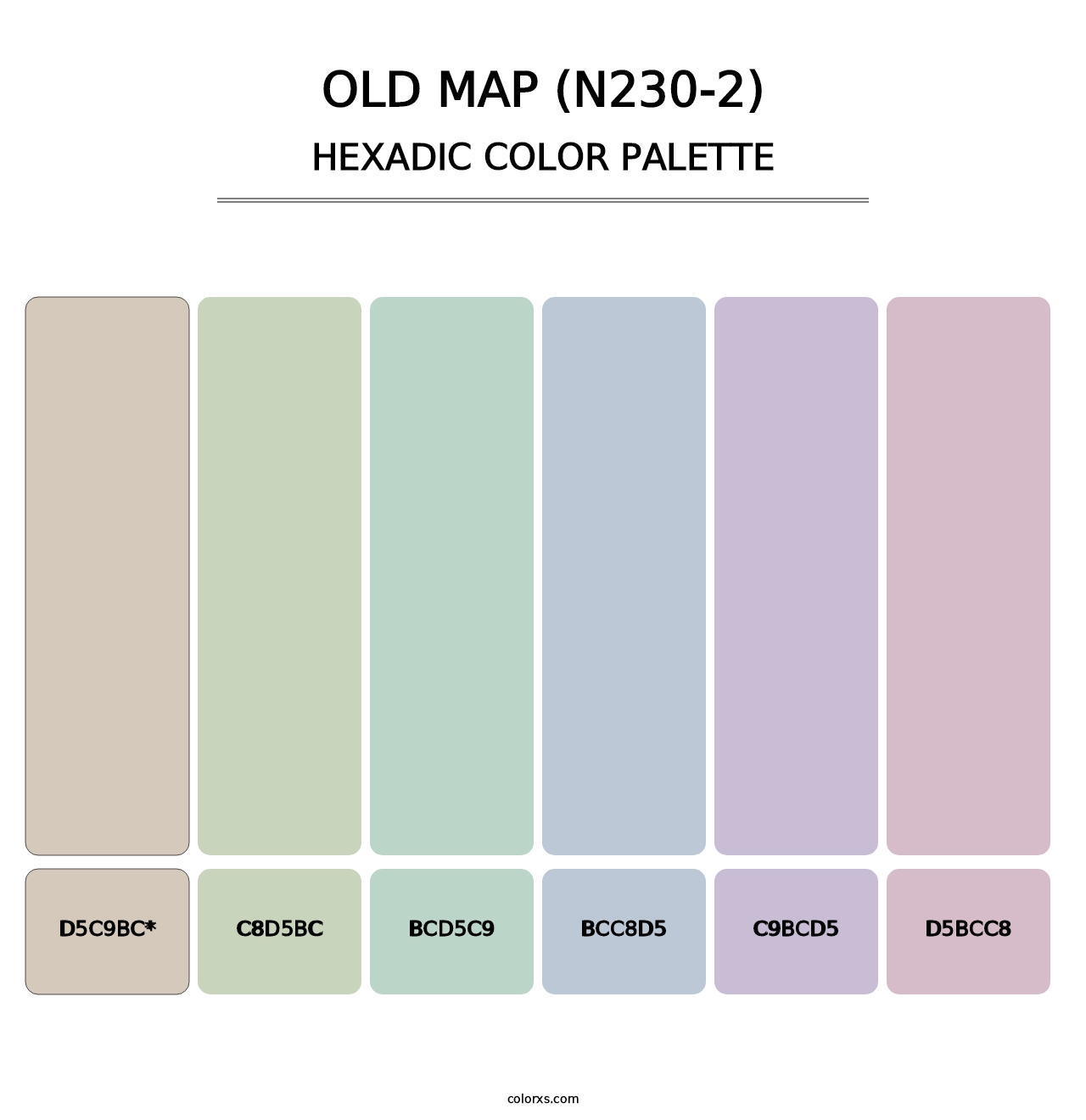 Old Map (N230-2) - Hexadic Color Palette