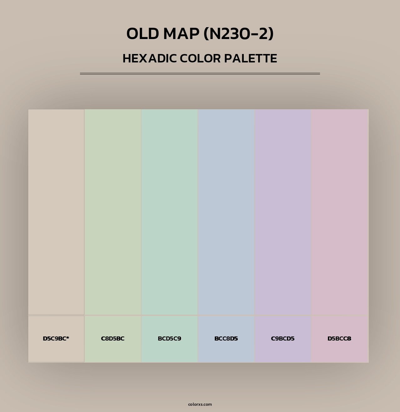 Old Map (N230-2) - Hexadic Color Palette