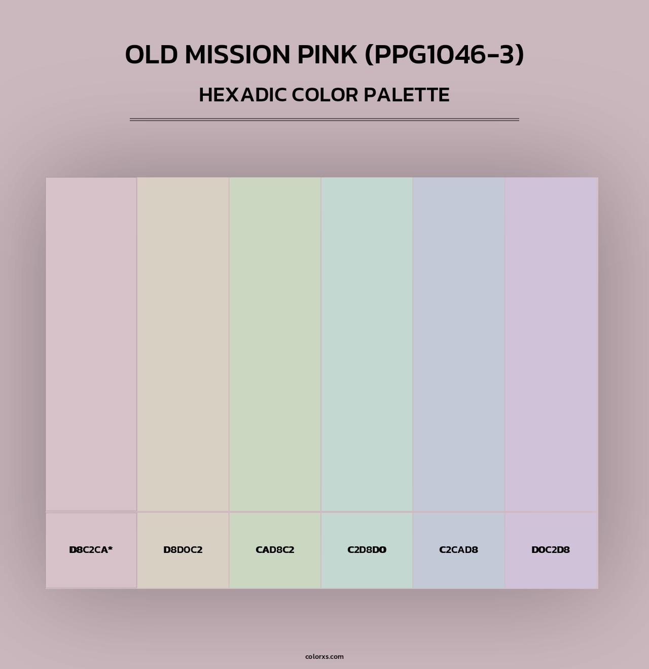 Old Mission Pink (PPG1046-3) - Hexadic Color Palette