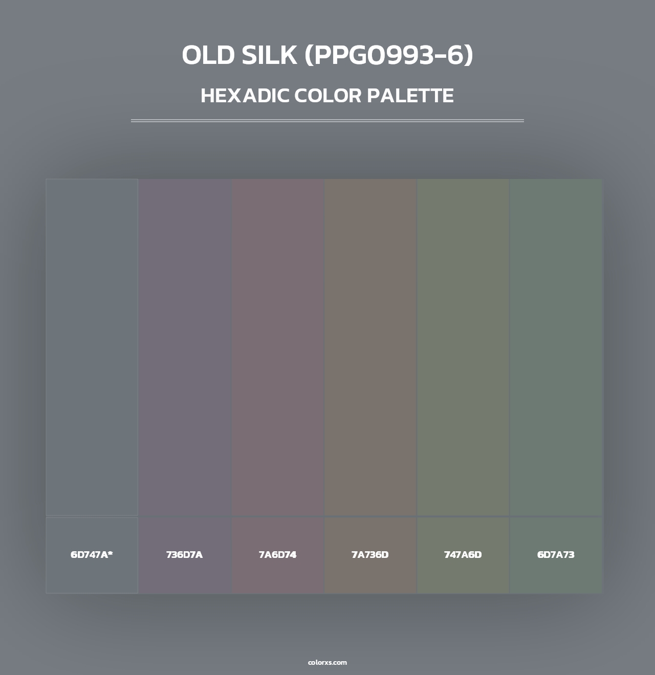 Old Silk (PPG0993-6) - Hexadic Color Palette