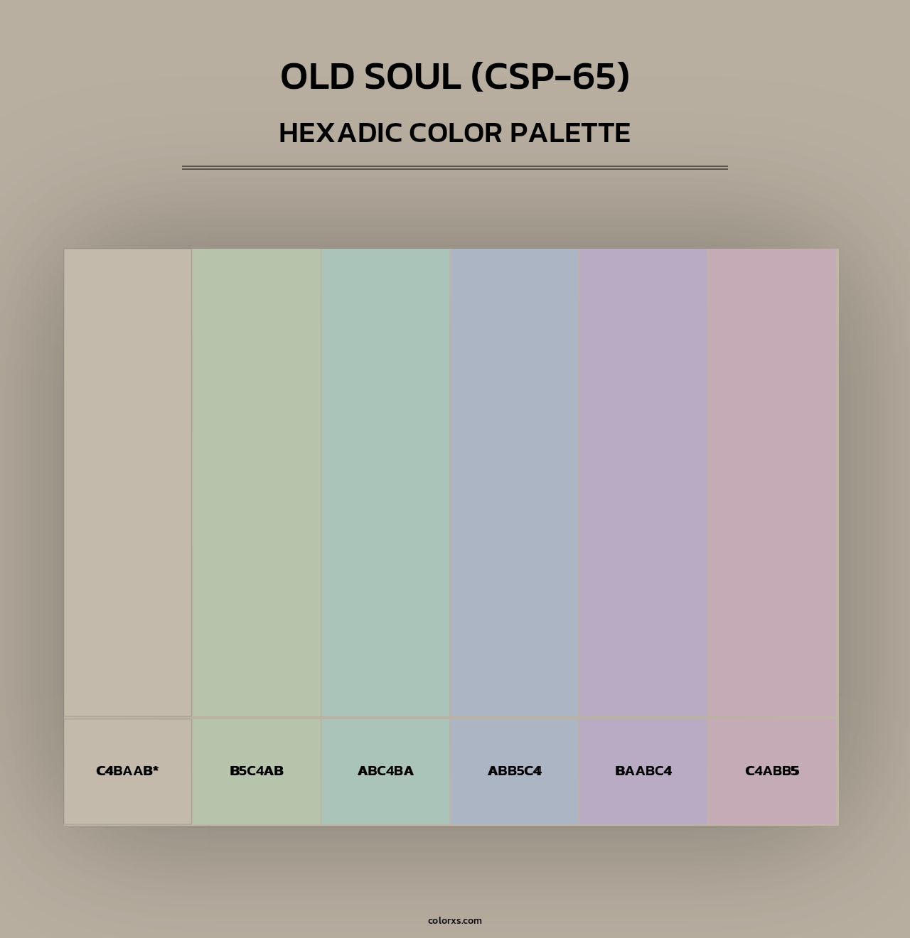 Old Soul (CSP-65) - Hexadic Color Palette