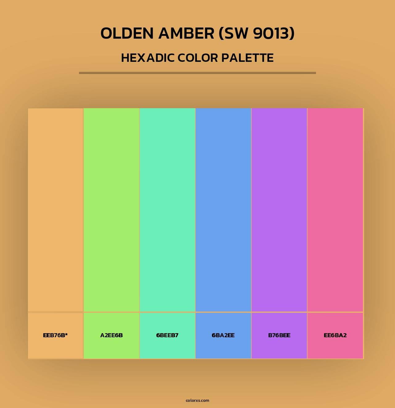 Olden Amber (SW 9013) - Hexadic Color Palette