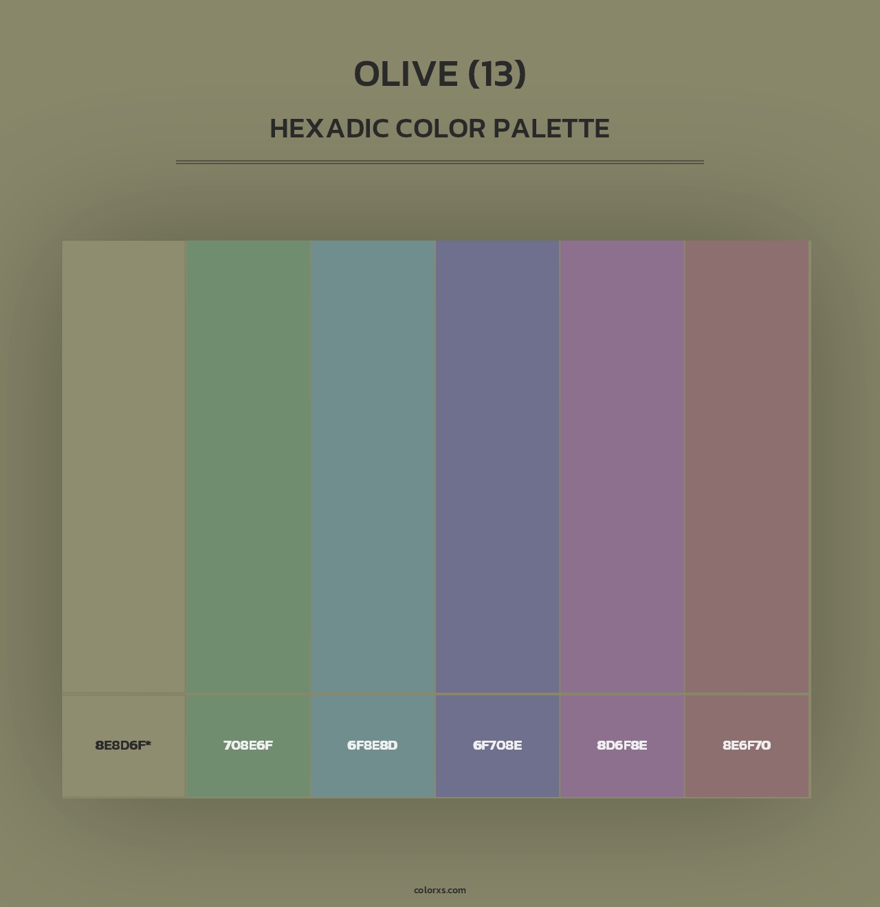Olive (13) - Hexadic Color Palette