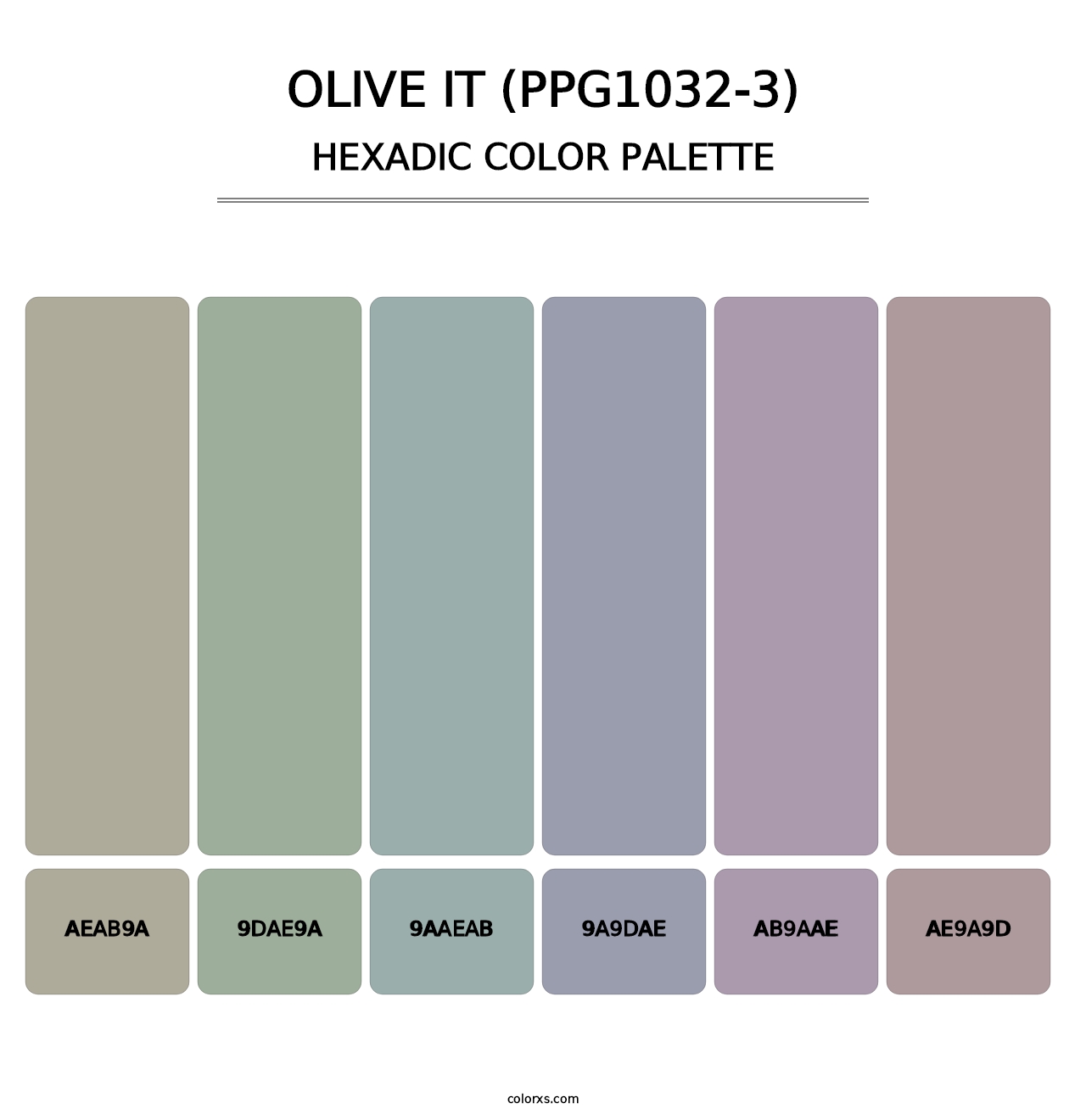 Olive It (PPG1032-3) - Hexadic Color Palette
