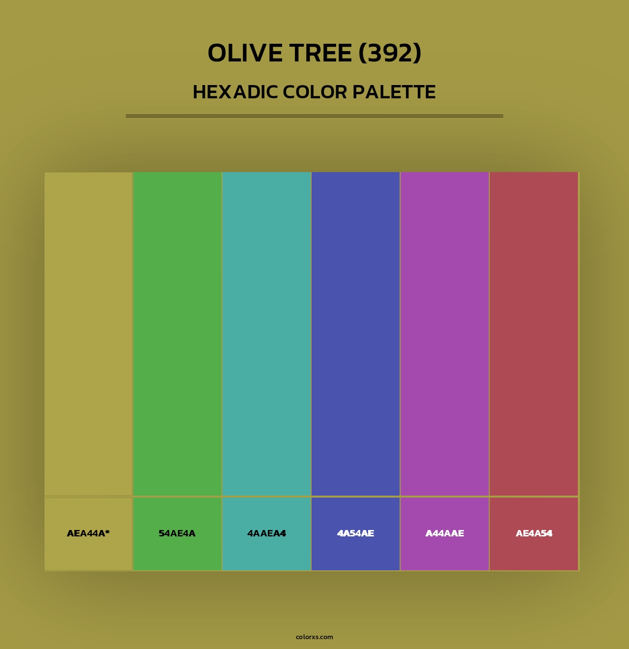 Olive Tree (392) - Hexadic Color Palette