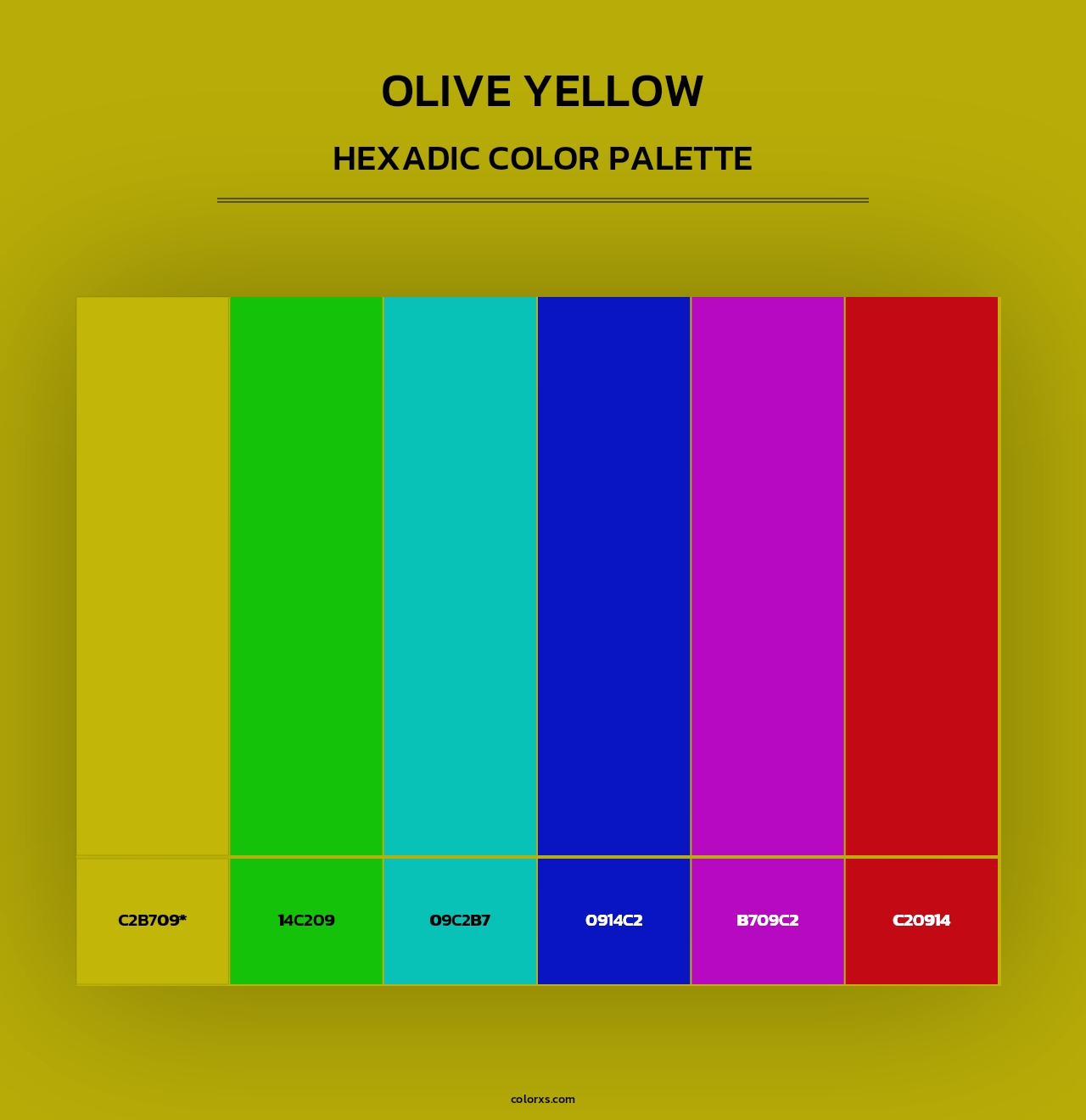 Olive Yellow - Hexadic Color Palette