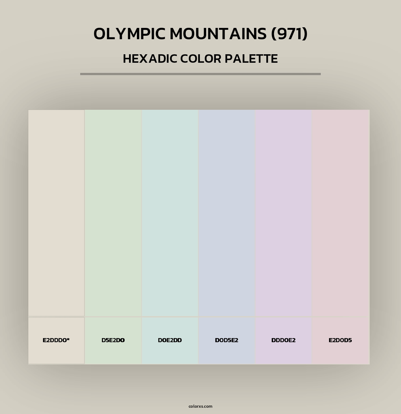 Olympic Mountains (971) - Hexadic Color Palette