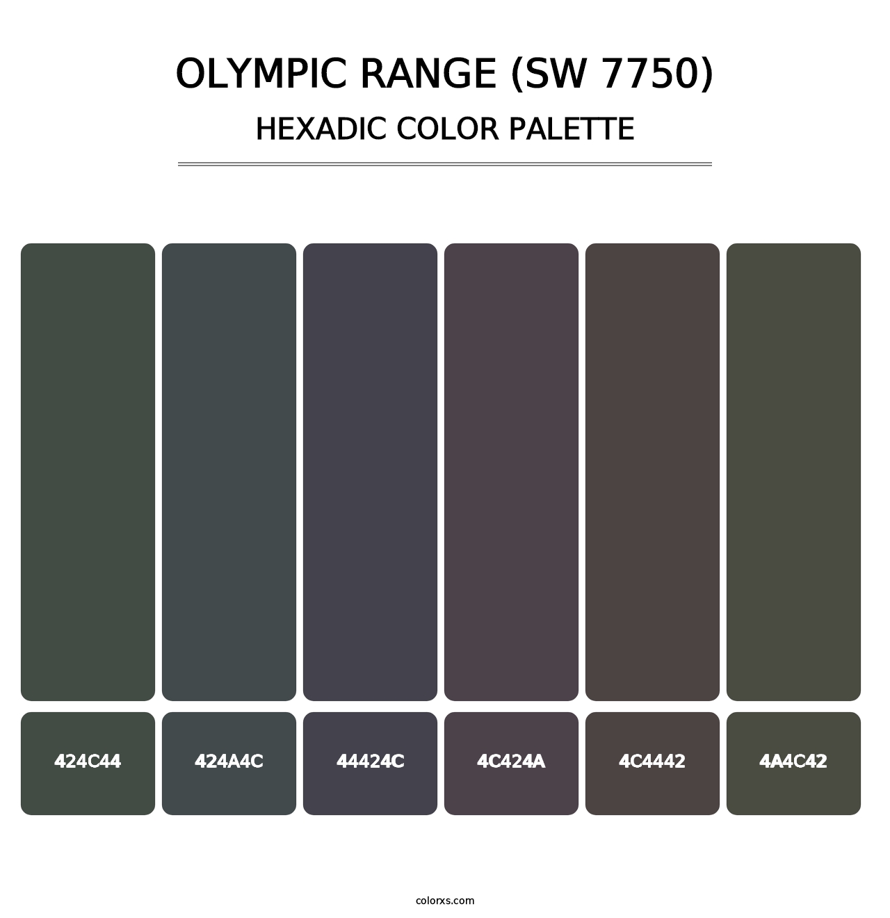 Olympic Range (SW 7750) - Hexadic Color Palette