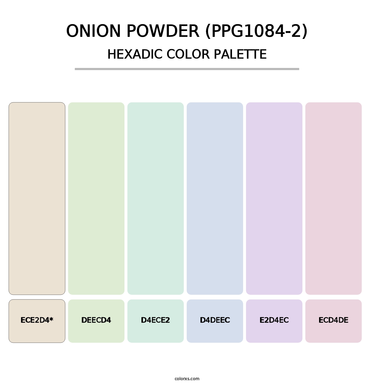 Onion Powder (PPG1084-2) - Hexadic Color Palette