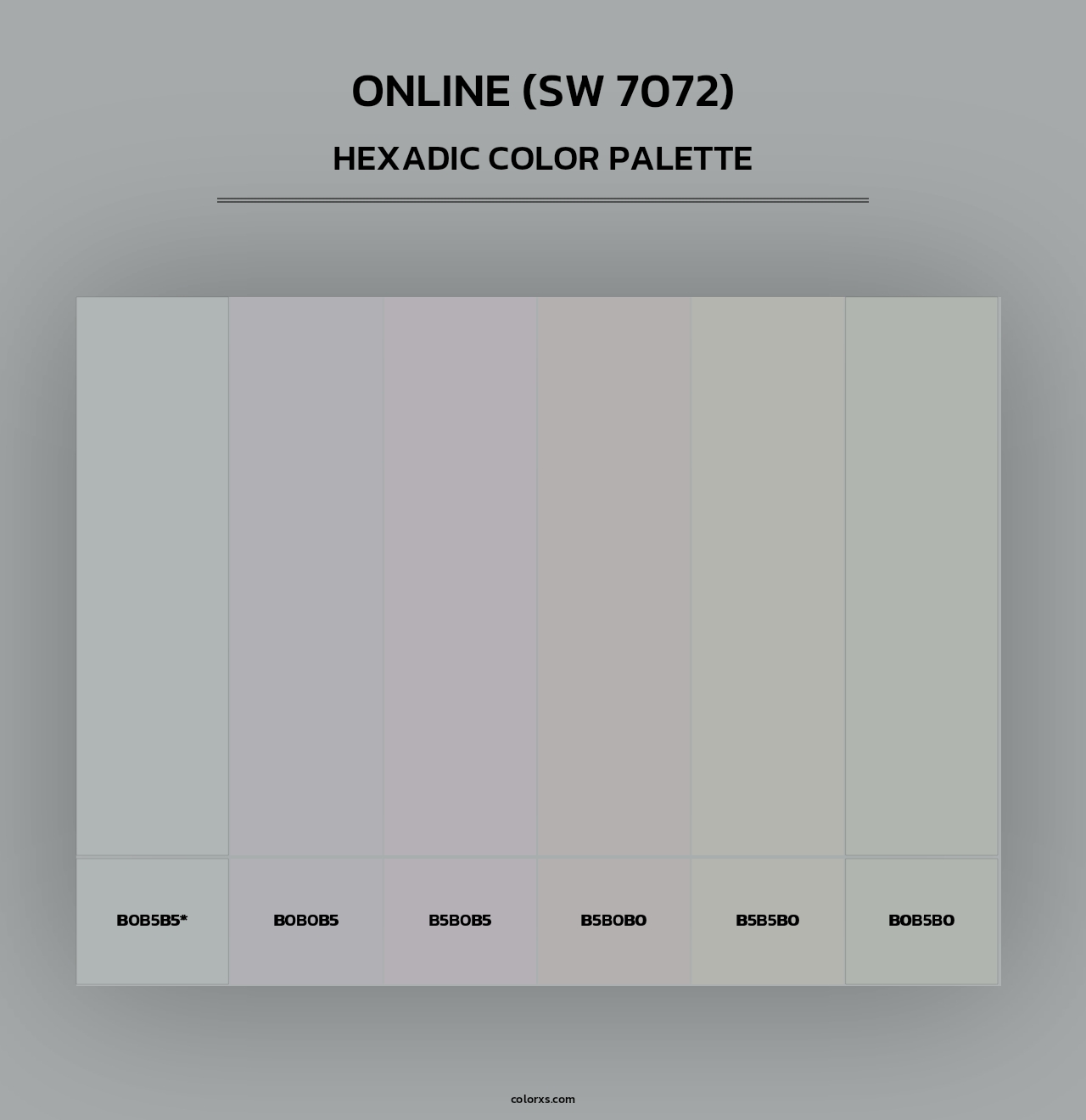 Online (SW 7072) - Hexadic Color Palette