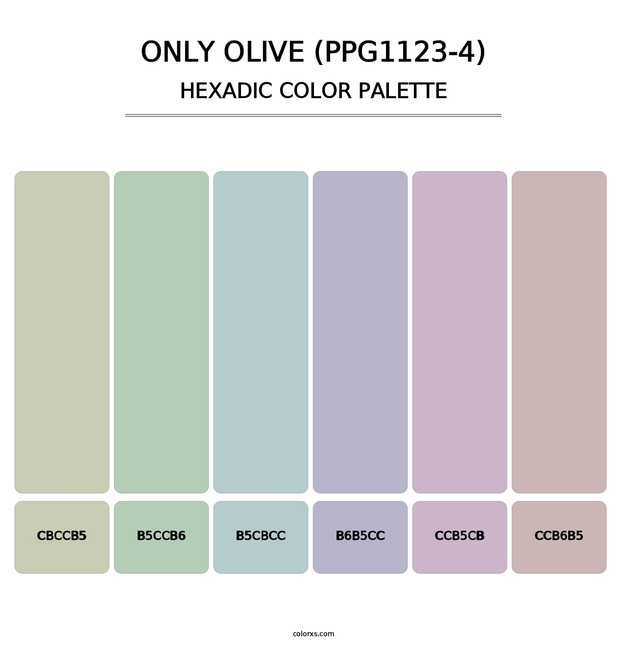 Only Olive (PPG1123-4) - Hexadic Color Palette