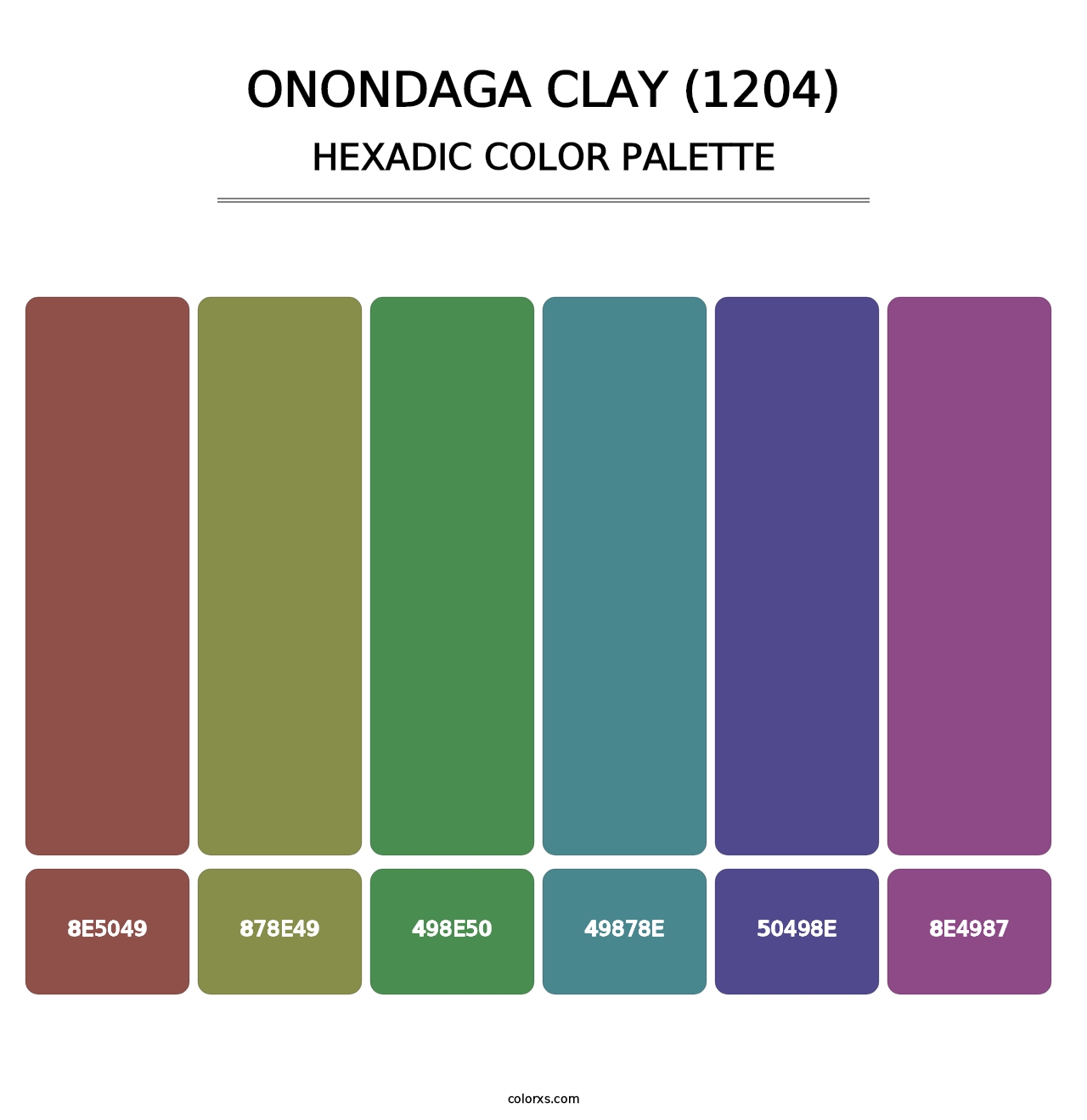 Onondaga Clay (1204) - Hexadic Color Palette