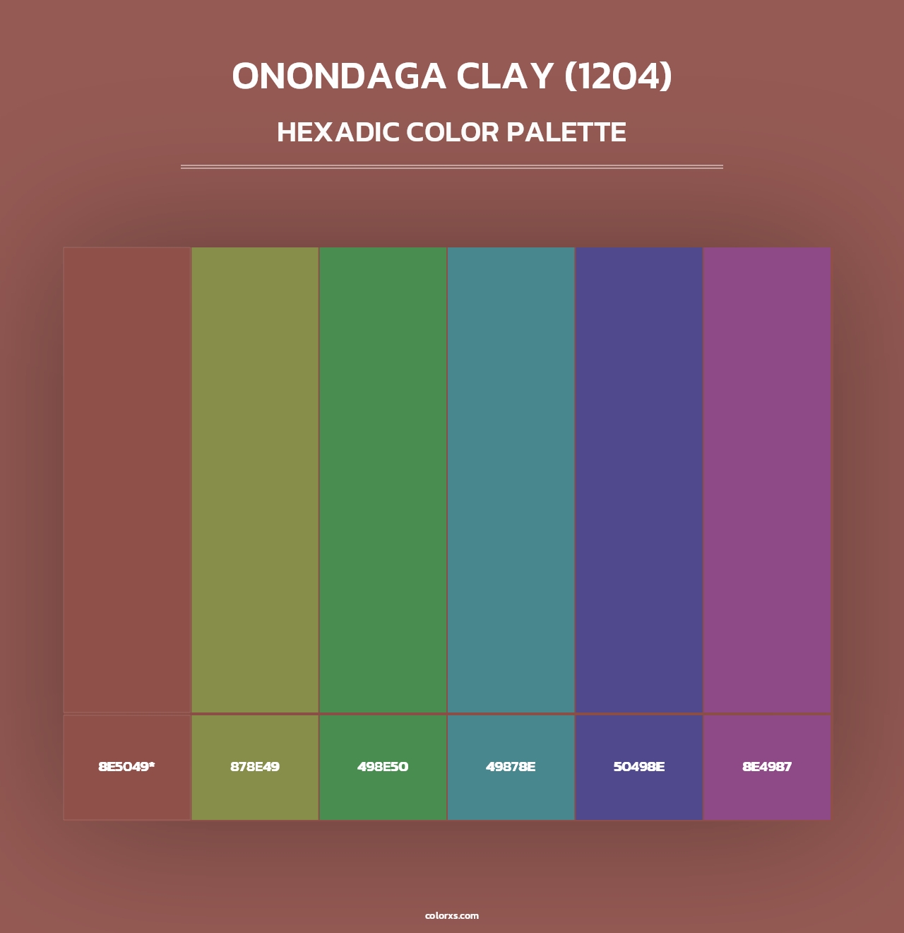 Onondaga Clay (1204) - Hexadic Color Palette