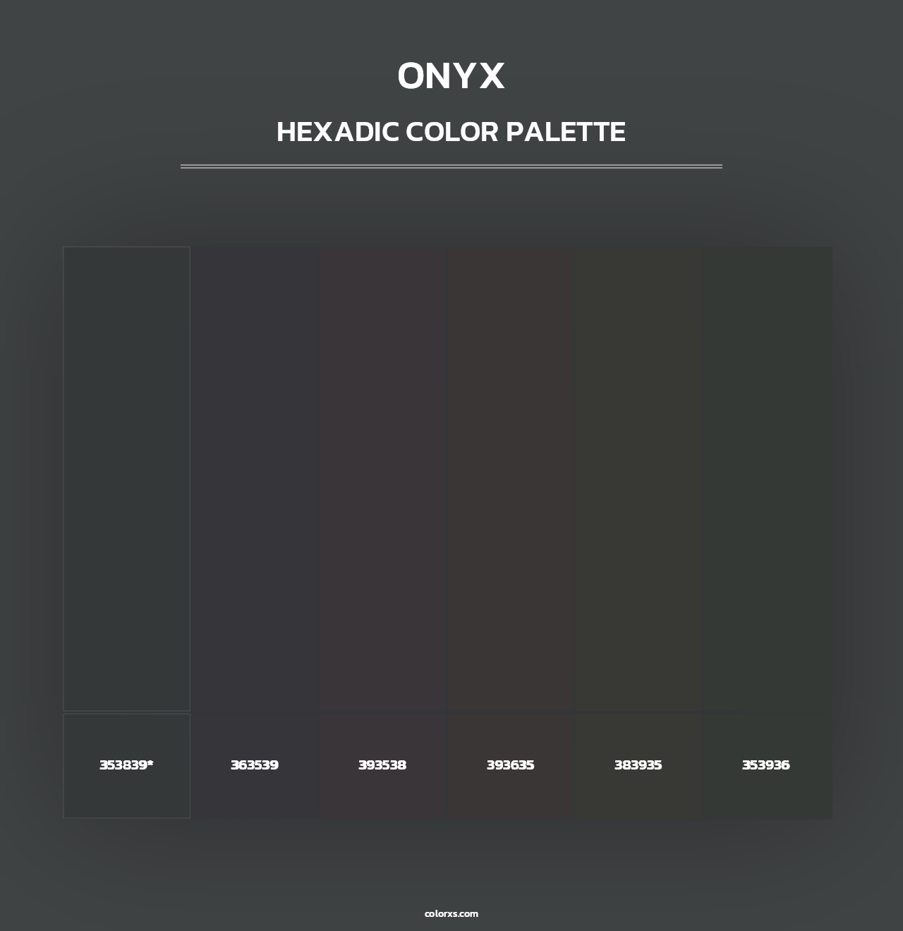 Onyx - Hexadic Color Palette