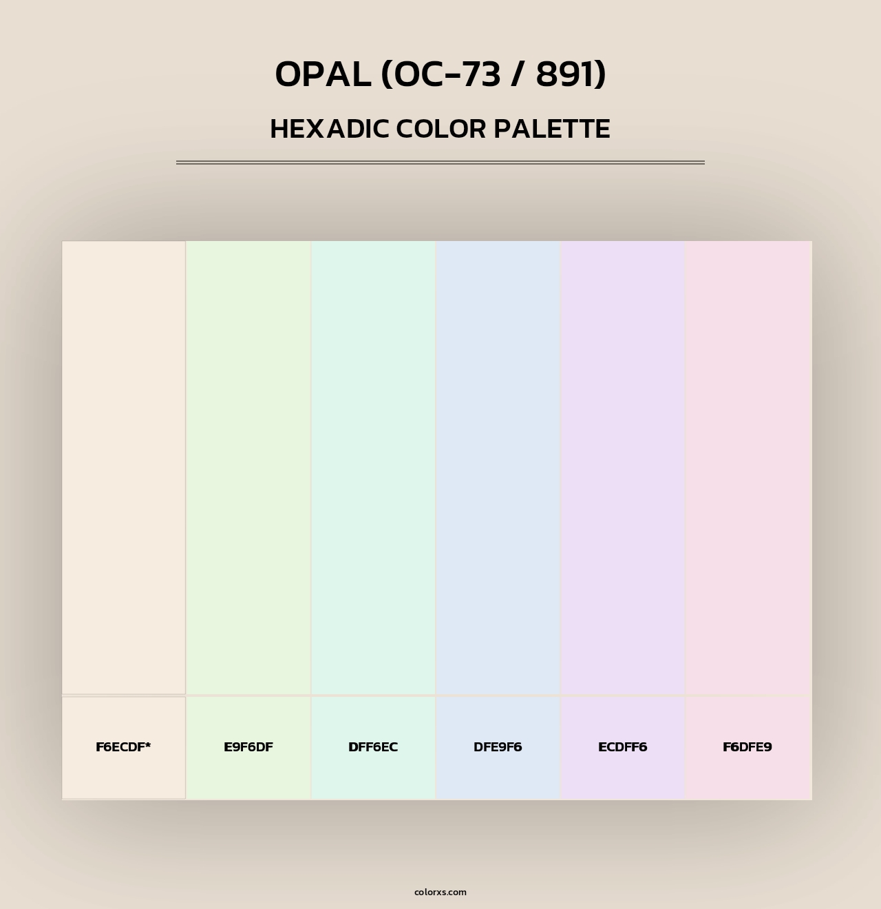 Opal (OC-73 / 891) - Hexadic Color Palette