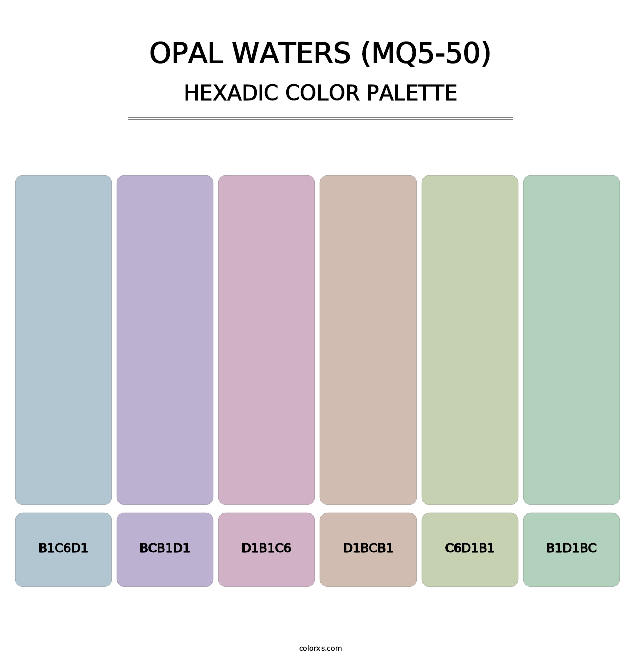 Opal Waters (MQ5-50) - Hexadic Color Palette