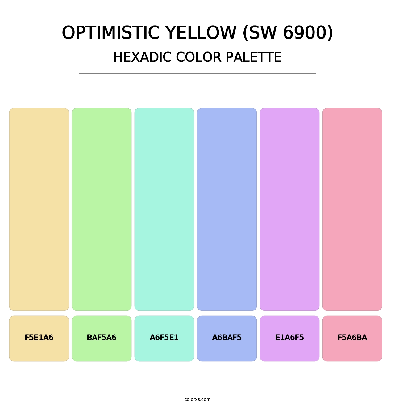 Optimistic Yellow (SW 6900) - Hexadic Color Palette