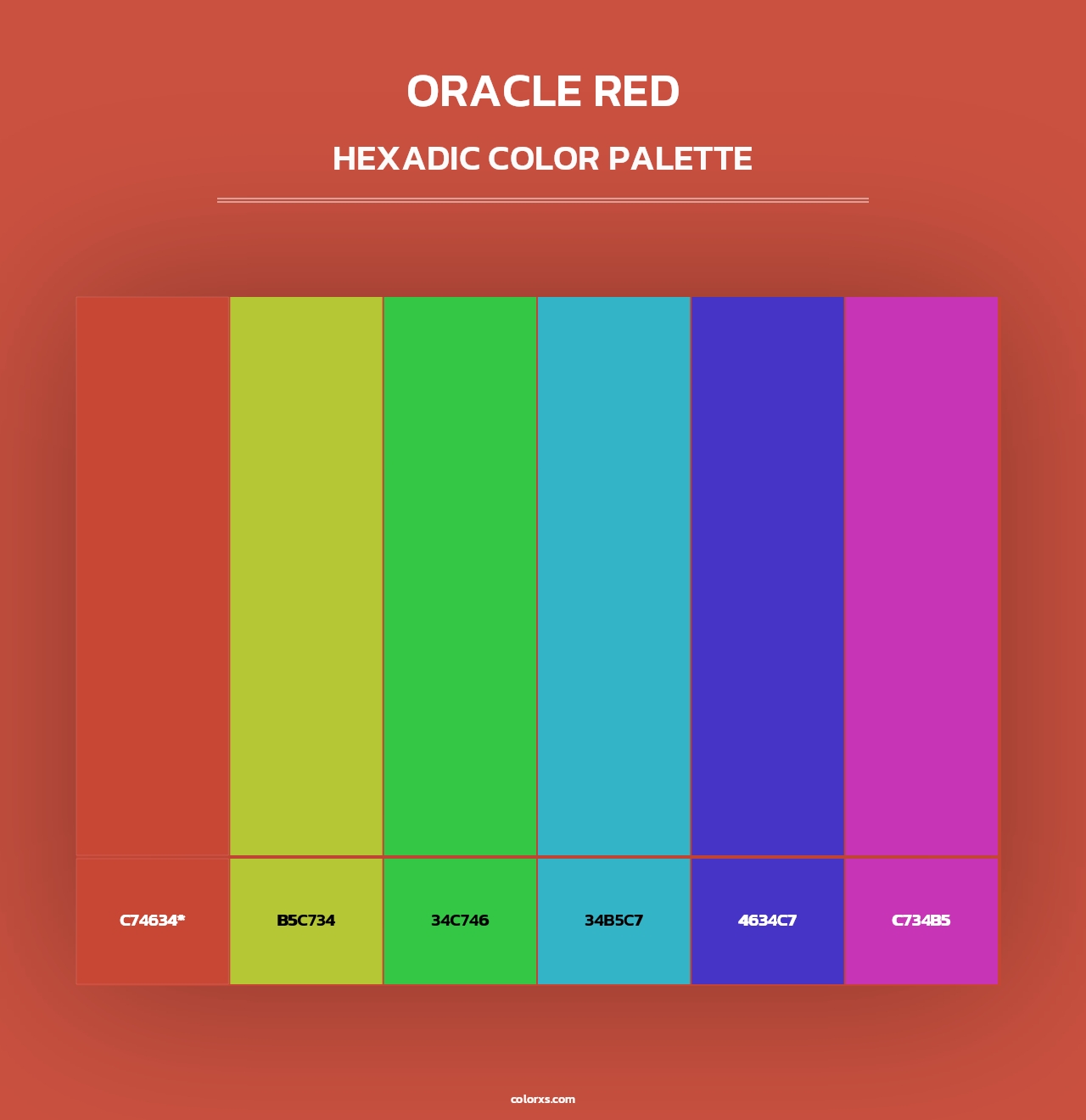 Oracle Red - Hexadic Color Palette