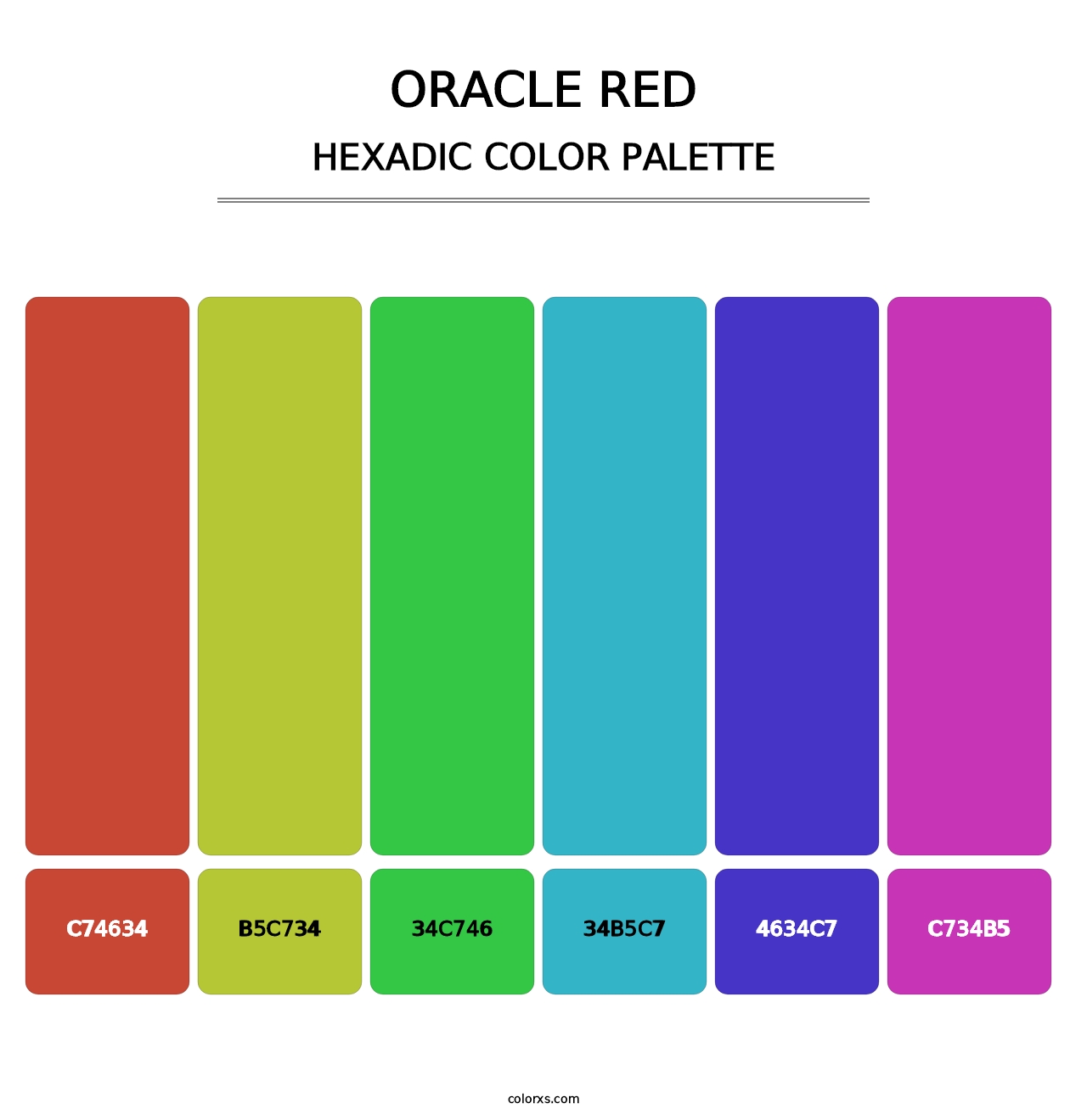 Oracle Red - Hexadic Color Palette