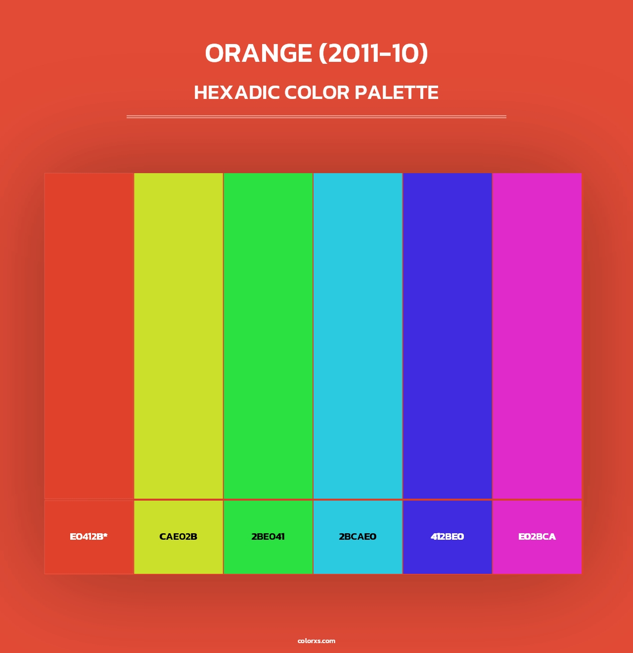 Orange (2011-10) - Hexadic Color Palette
