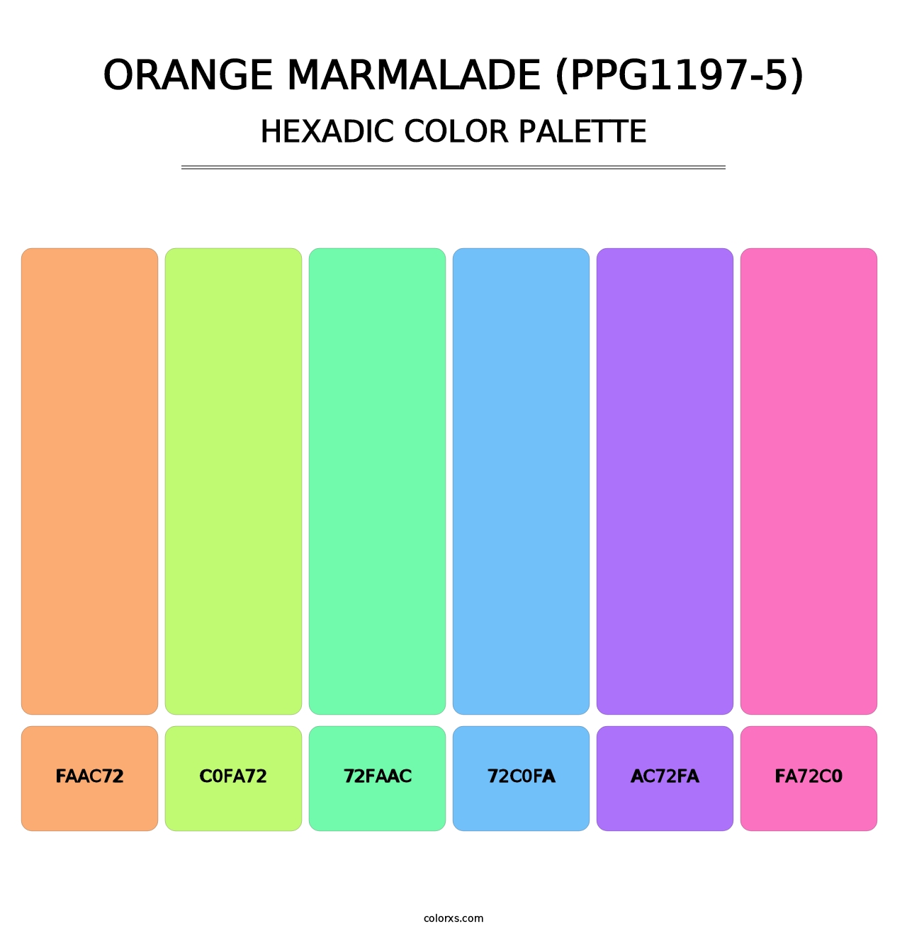 Orange Marmalade (PPG1197-5) - Hexadic Color Palette