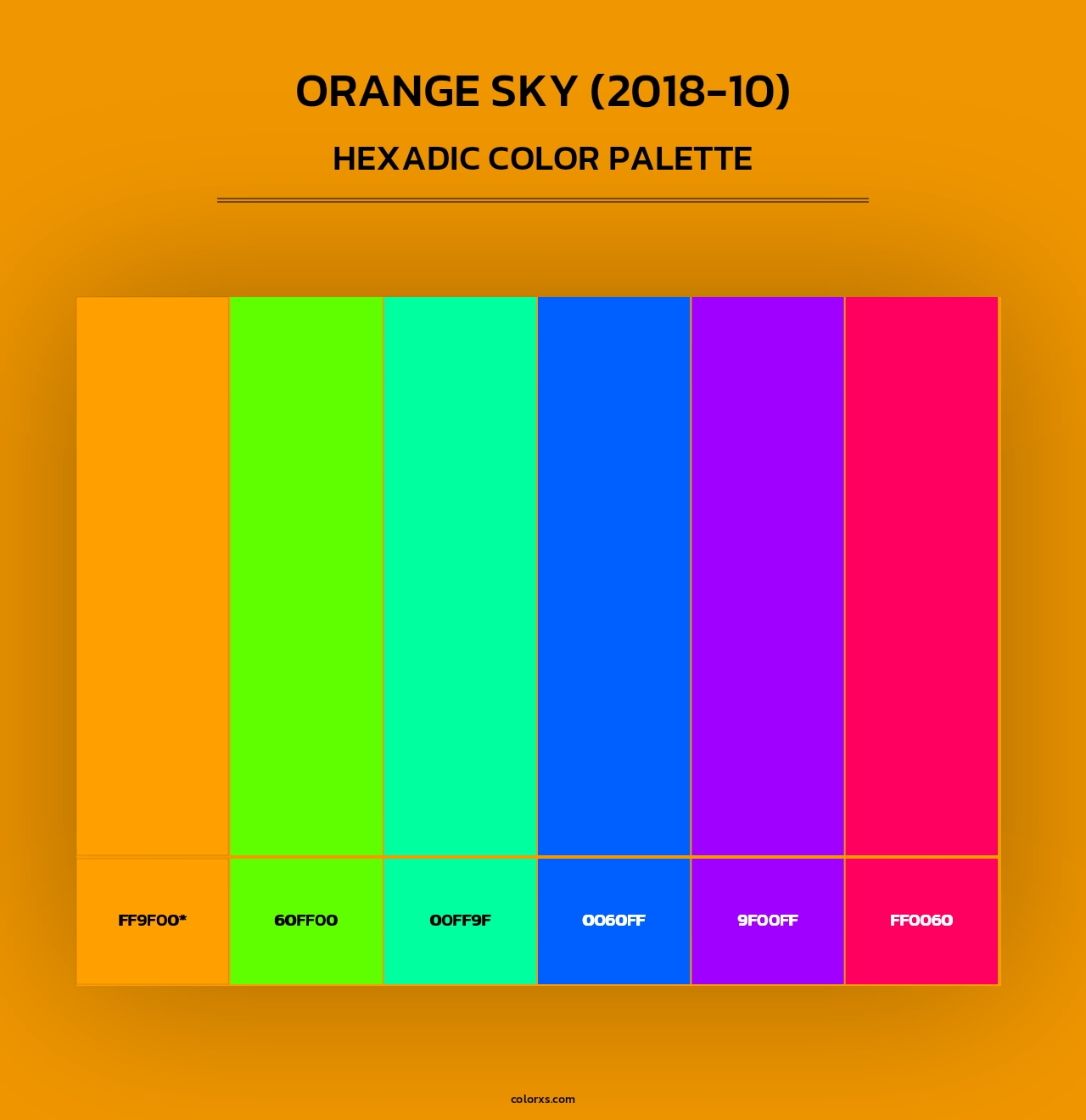 Orange Sky (2018-10) - Hexadic Color Palette
