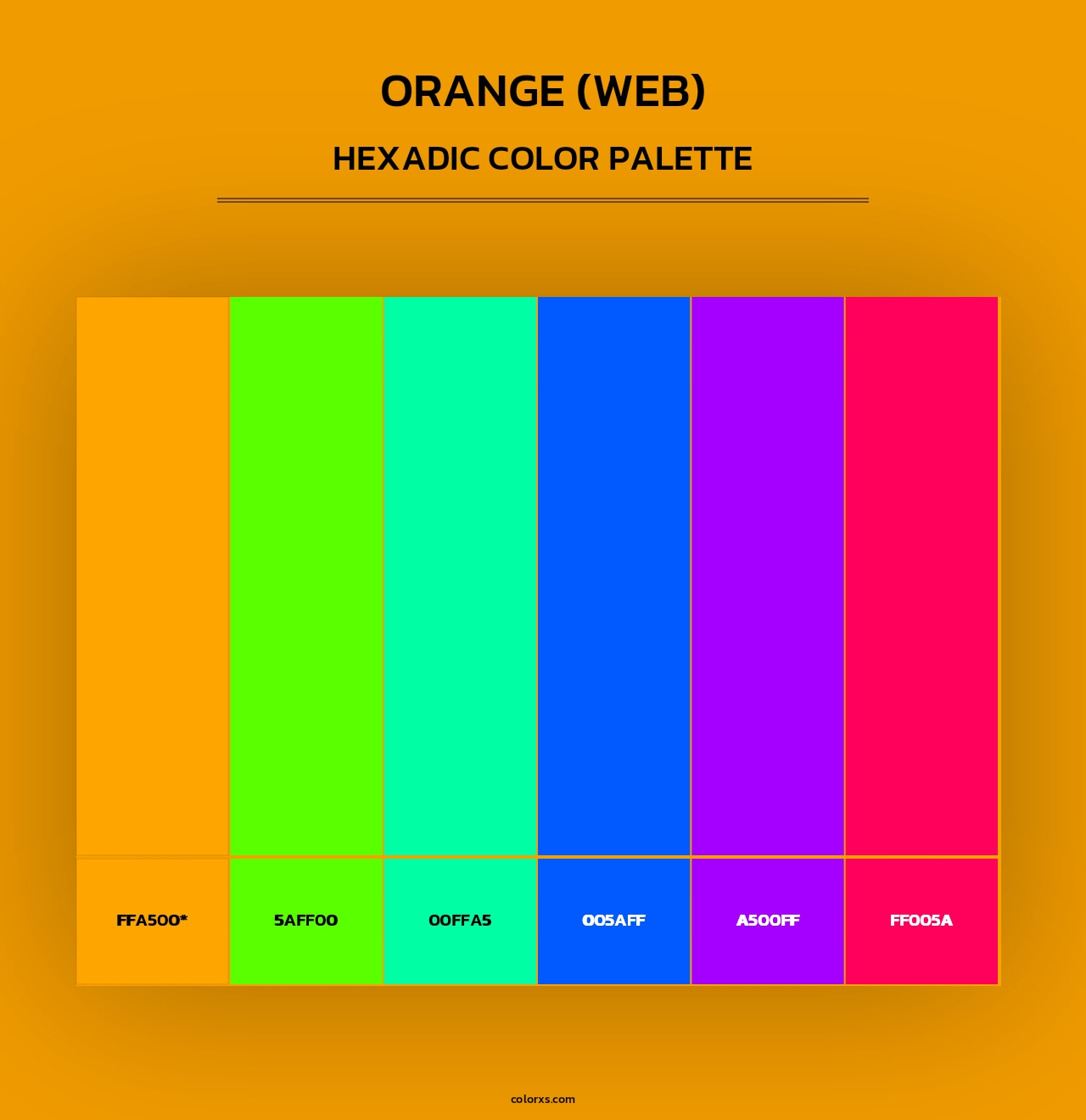 Orange (Web) - Hexadic Color Palette