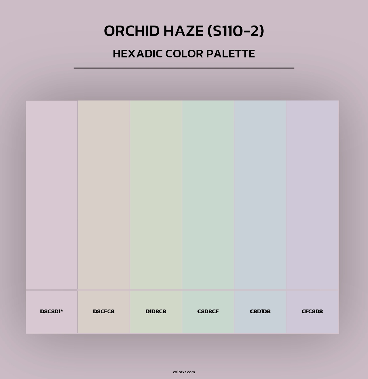 Orchid Haze (S110-2) - Hexadic Color Palette