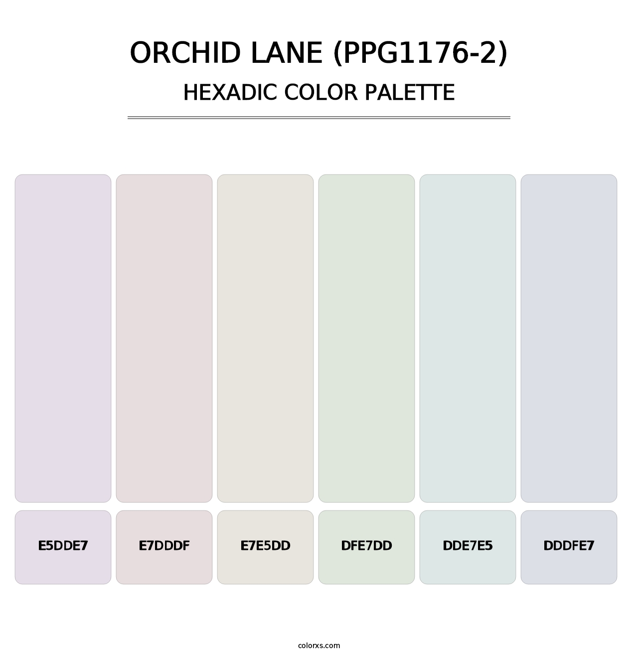 Orchid Lane (PPG1176-2) - Hexadic Color Palette