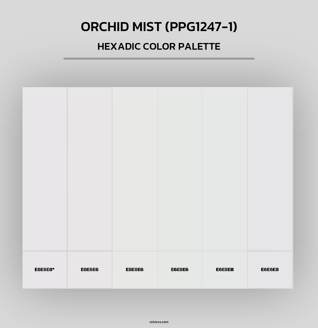 Orchid Mist (PPG1247-1) - Hexadic Color Palette