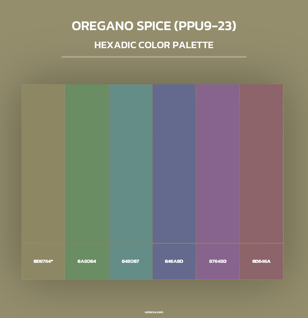 Oregano Spice (PPU9-23) - Hexadic Color Palette