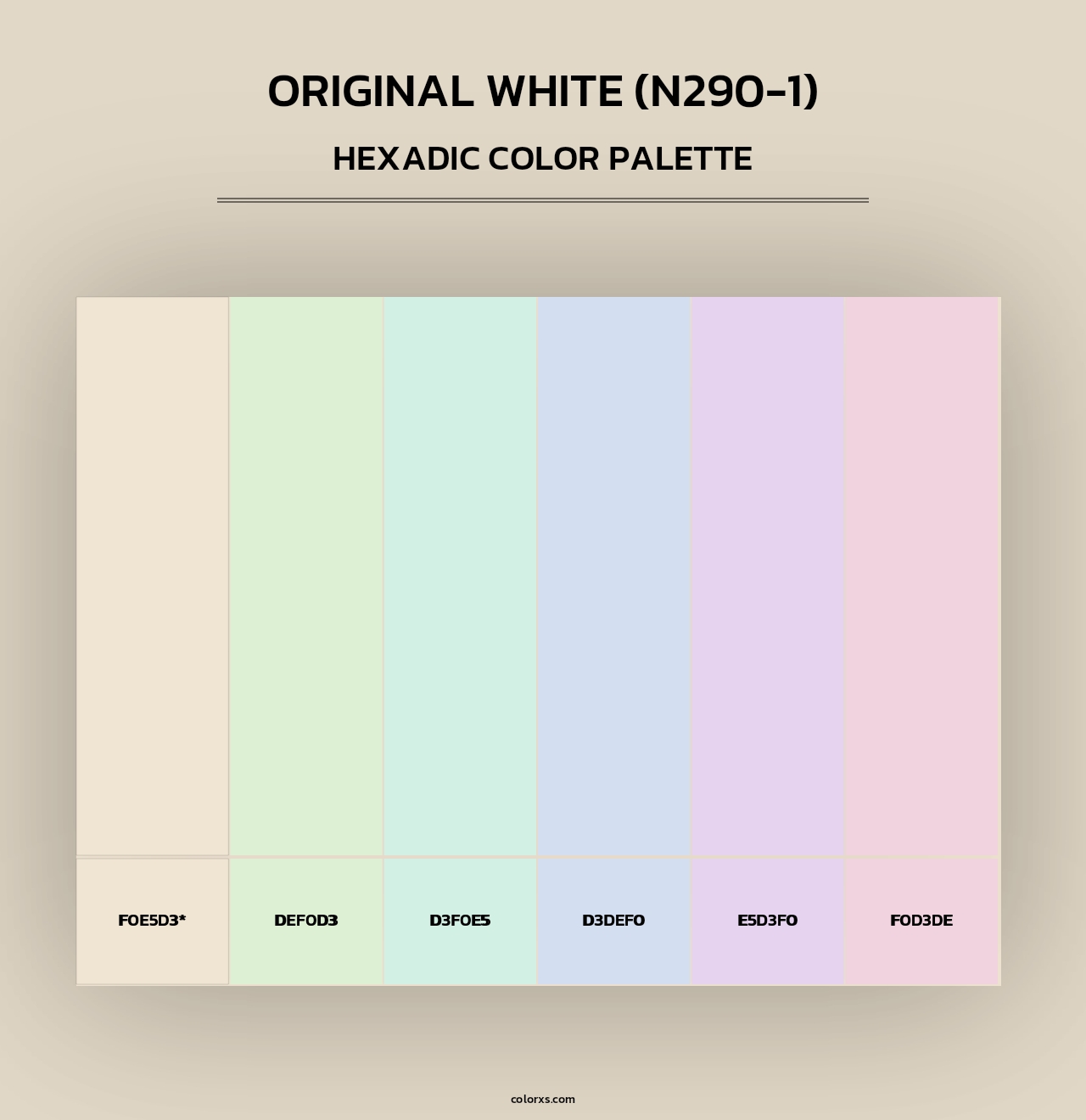 Original White (N290-1) - Hexadic Color Palette
