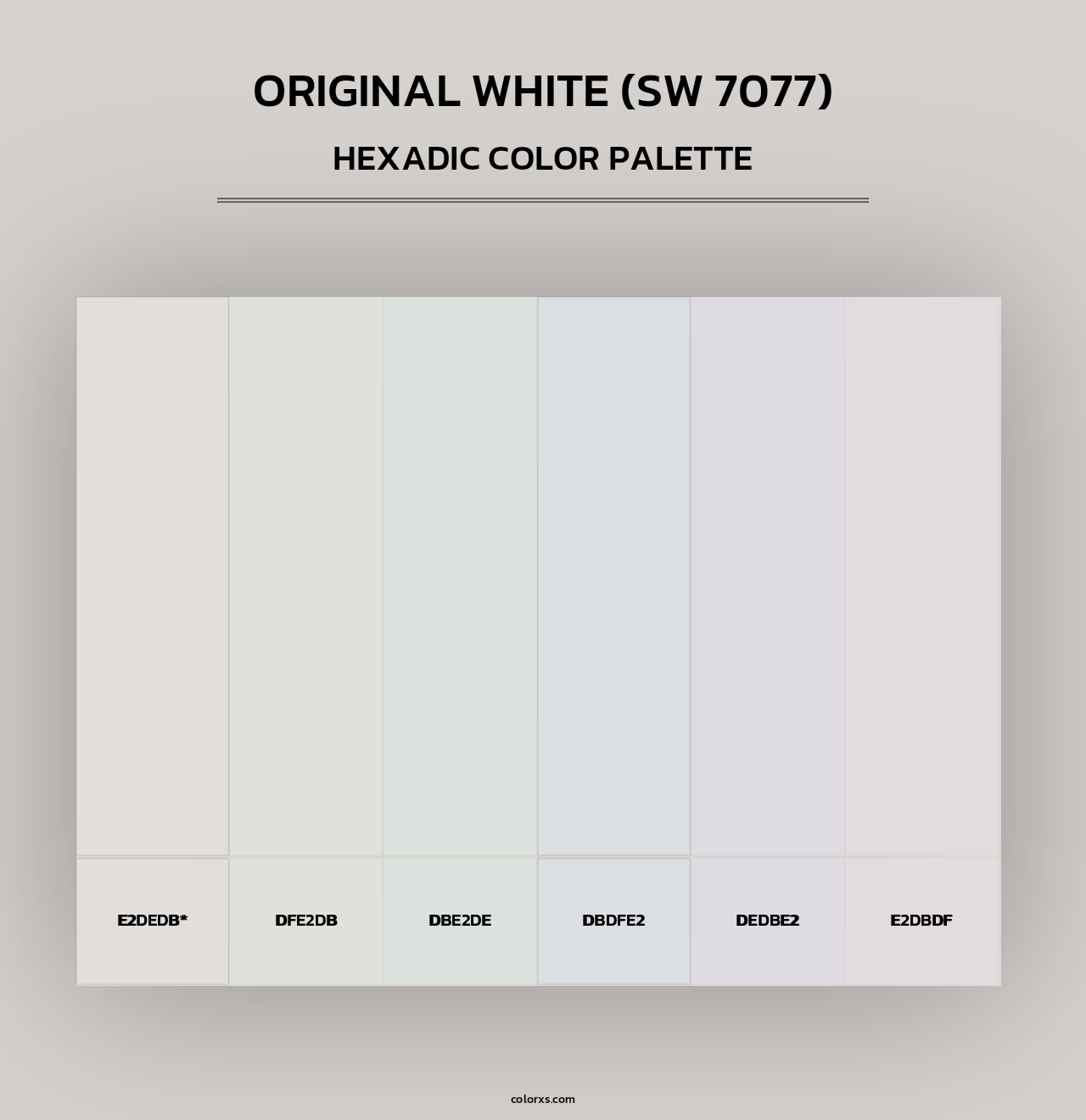 Original White (SW 7077) - Hexadic Color Palette