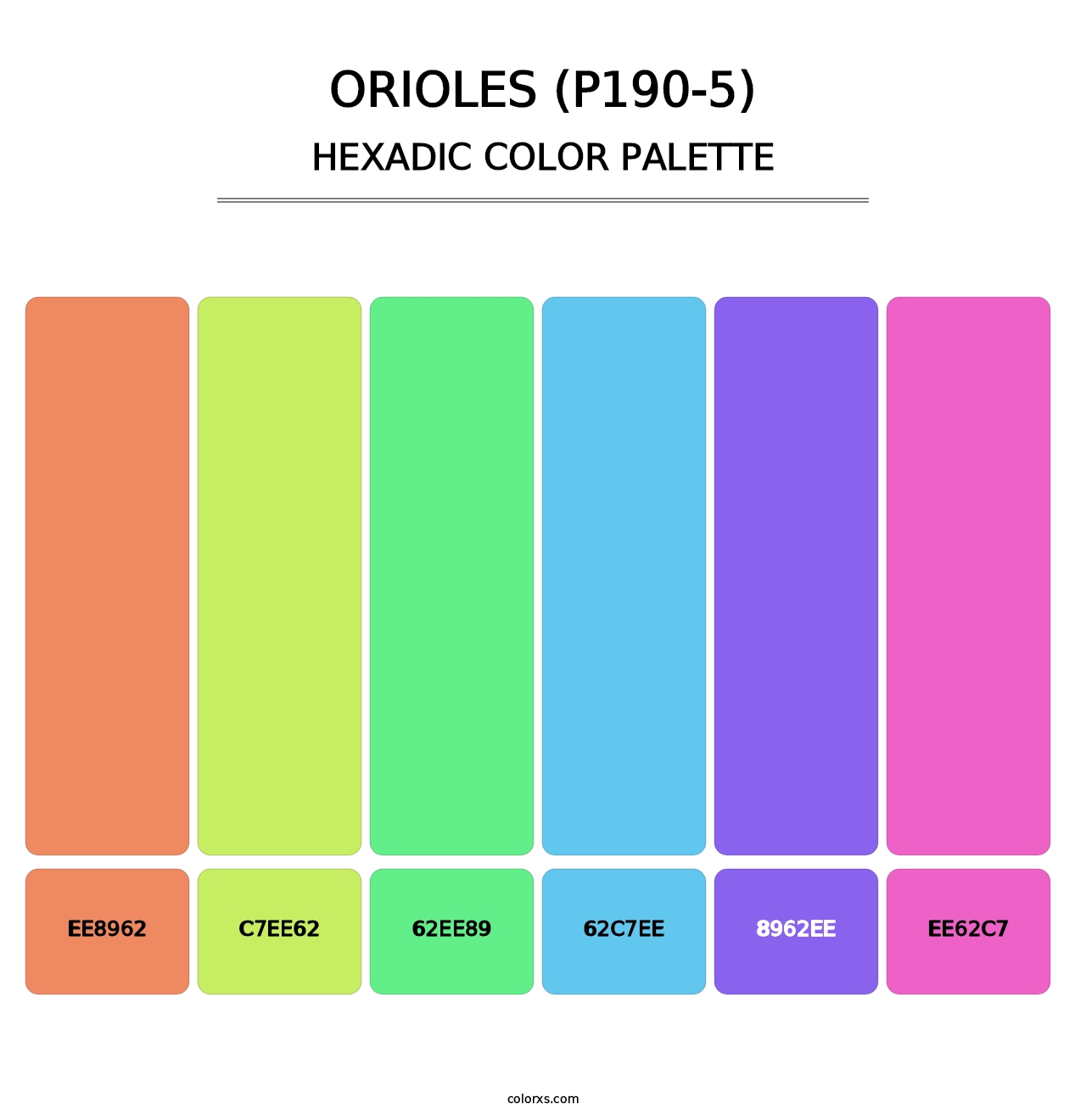 Orioles (P190-5) - Hexadic Color Palette