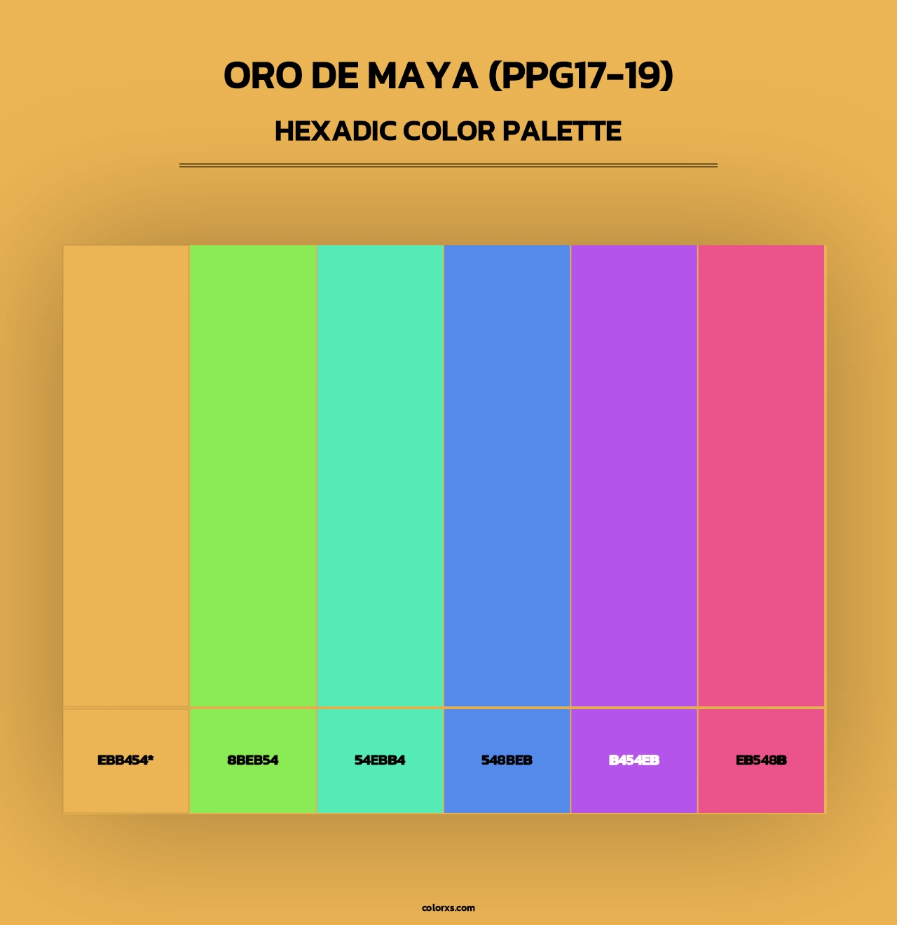 Oro De Maya (PPG17-19) - Hexadic Color Palette