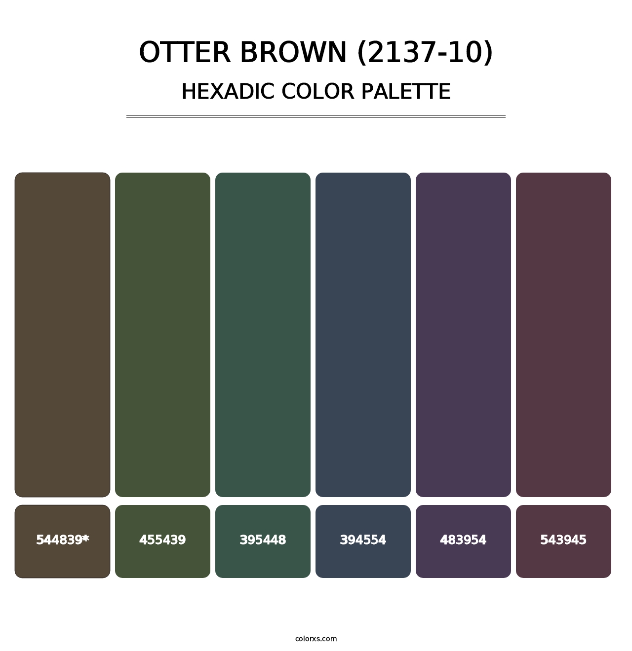 Otter Brown (2137-10) - Hexadic Color Palette