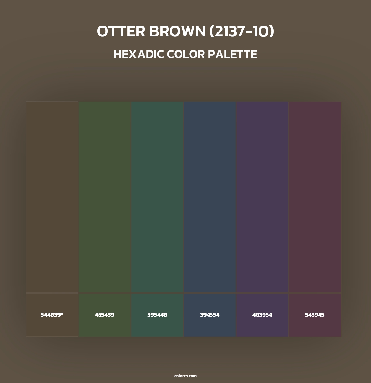 Otter Brown (2137-10) - Hexadic Color Palette