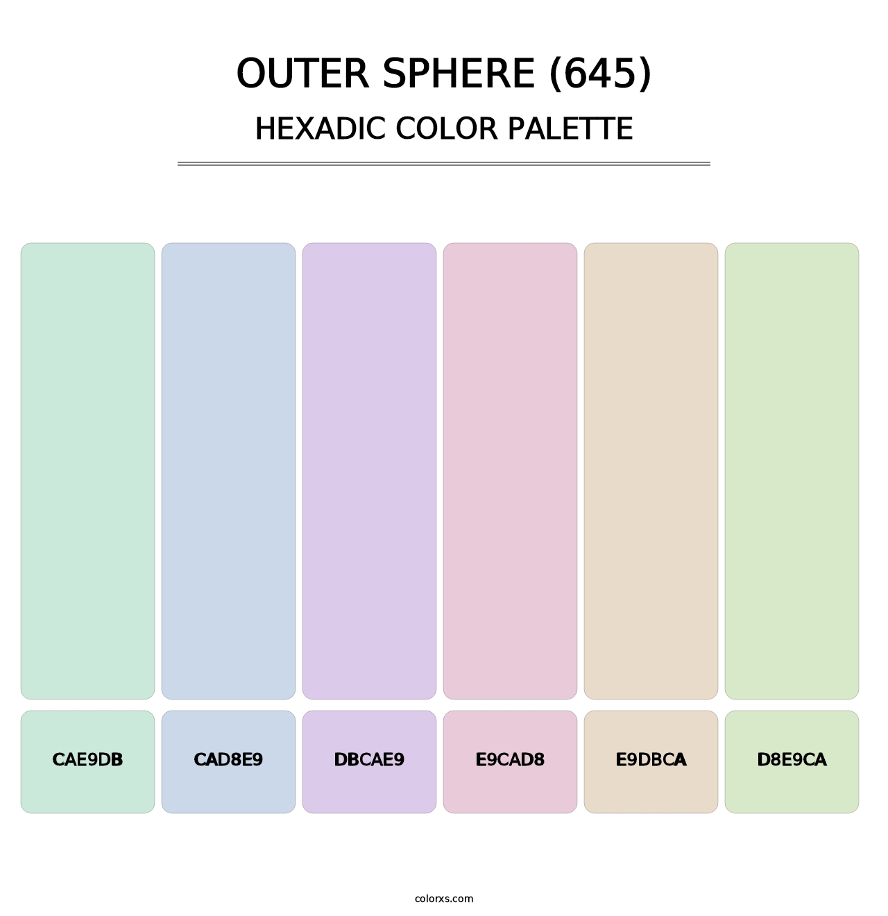 Outer Sphere (645) - Hexadic Color Palette