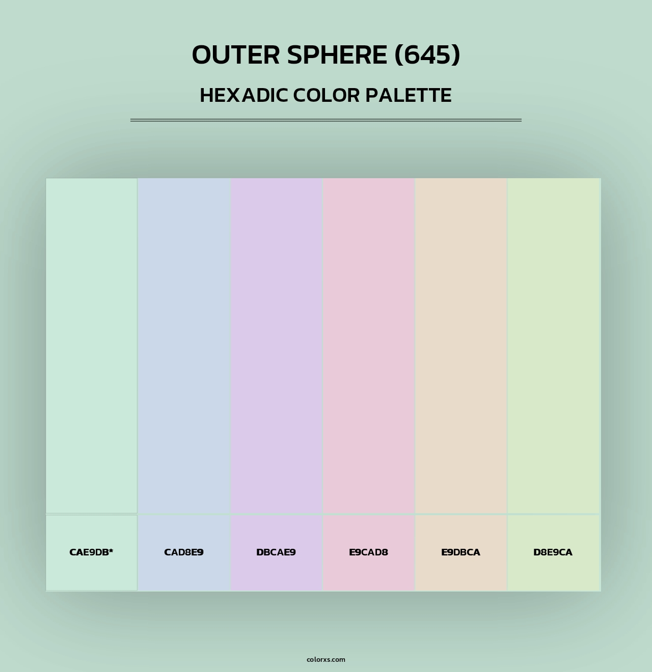 Outer Sphere (645) - Hexadic Color Palette