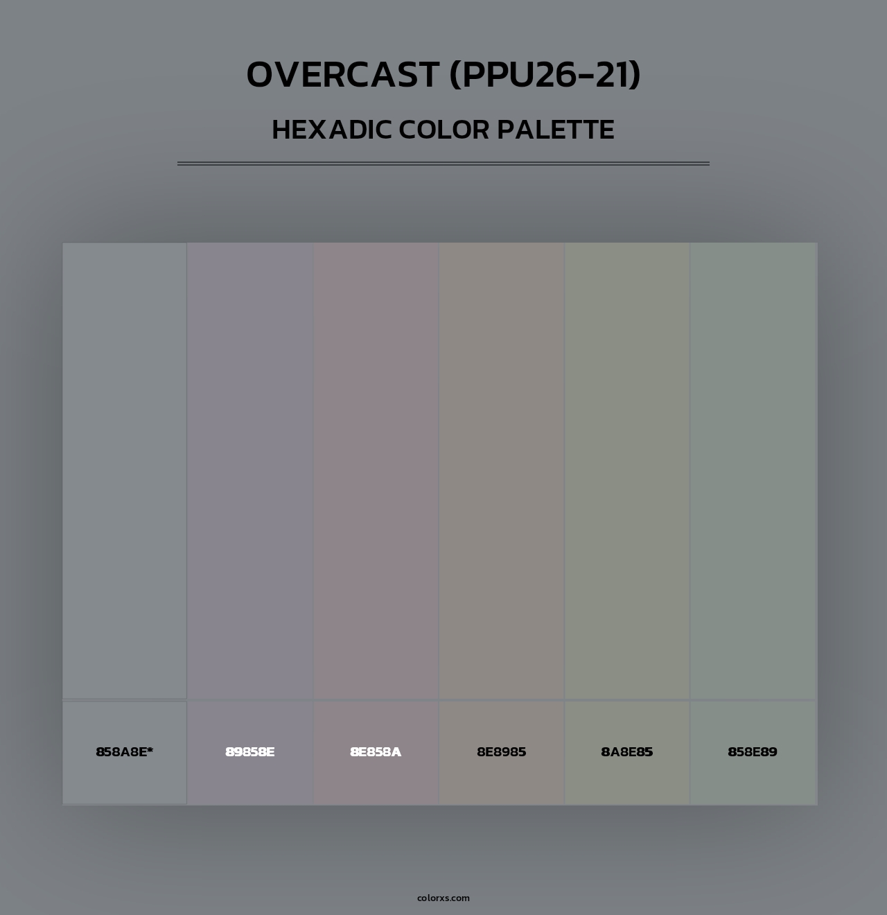 Overcast (PPU26-21) - Hexadic Color Palette
