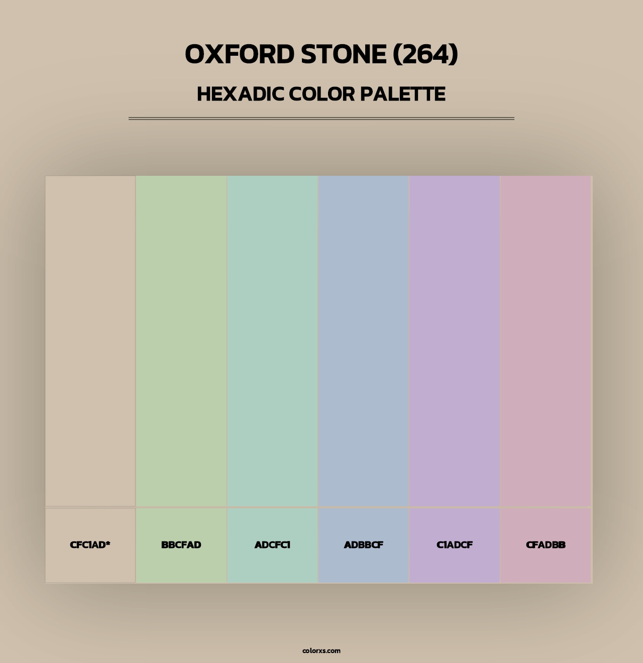Oxford Stone (264) - Hexadic Color Palette