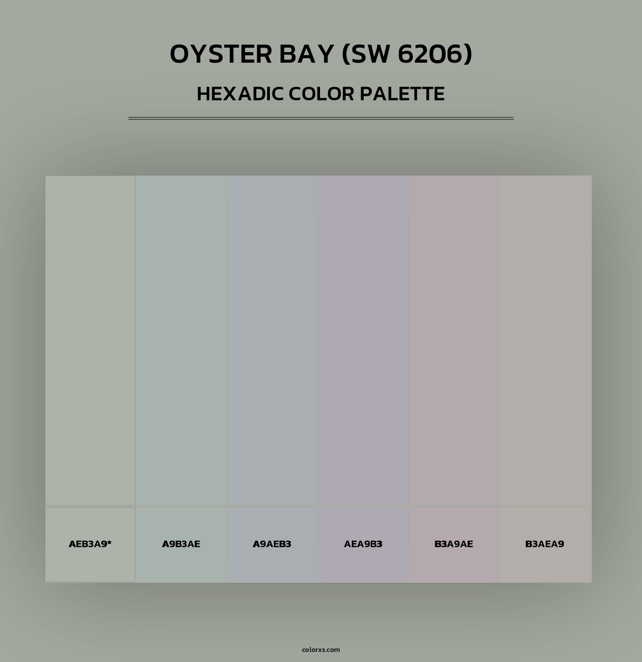 Oyster Bay (SW 6206) - Hexadic Color Palette